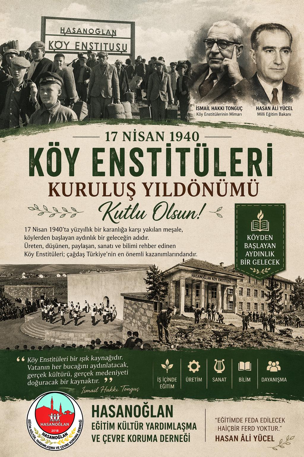 Köy Enstitüleri Kuruluş Yıldönümü